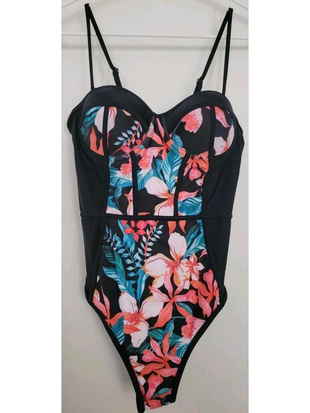 SPORLIKE Women’s Large Floral One Piece Swimsuit NWT Bathing Suit